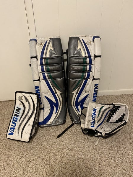 White Senior 34" Regular Velocity V4 Goalie Full Set