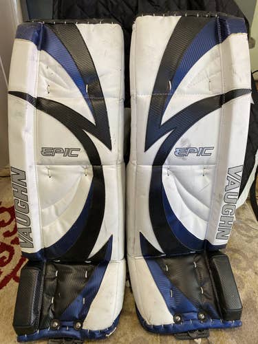 White Senior 34" Vaughn  Epic Goalie Leg Pads