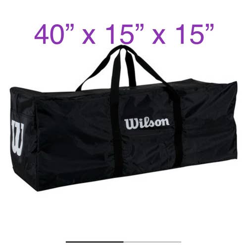 40”x15”x15” extra large field equipment duffle bag by Wilson used as coaches football gear bag