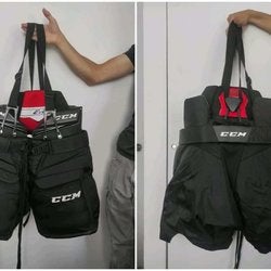 Black Senior Used Small CCM e2.9 Hockey Goalie Pants