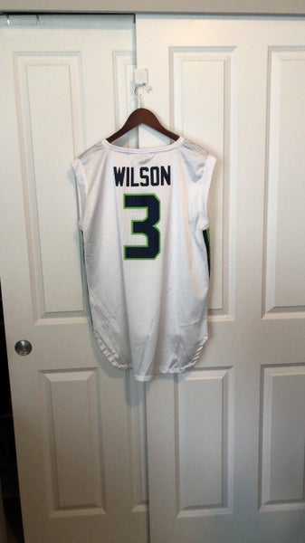 Mens Seattle Seahawks Russell Wilson Nike White Game Jersey