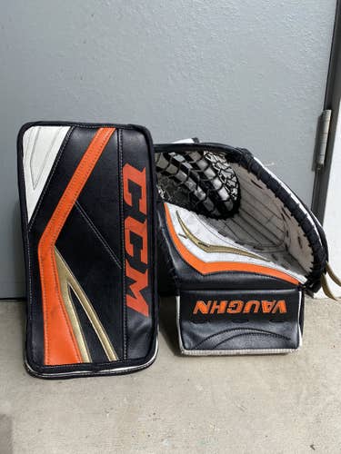 Ryan Miller Autographed Pro Stock Vaughn V7 Glove and CCM Premier II Blocker