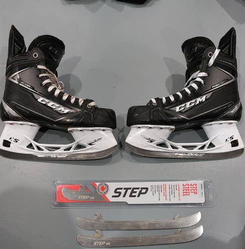 Senior Used CCM Ribcor 80K Hockey Skates Regular Width Pro Stock Size 8