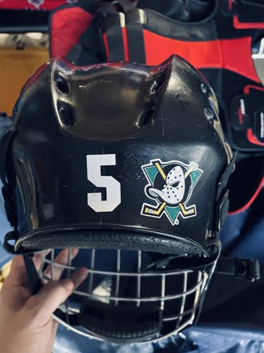 Black Used Large Bauer Helmet