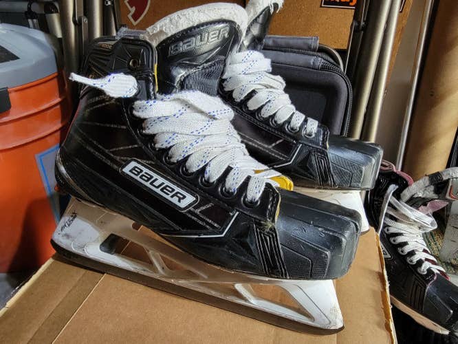 Used Senior Bauer Supreme 1S Hockey Goalie Skates Regular Width Size 7.5