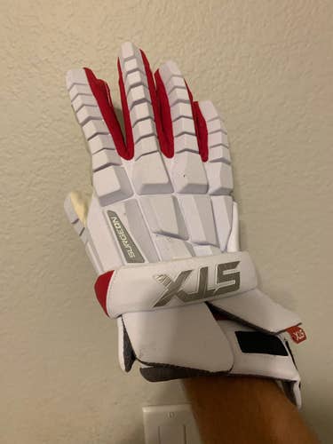 Red New Player's STX 13" Surgeon RZR Lacrosse Gloves