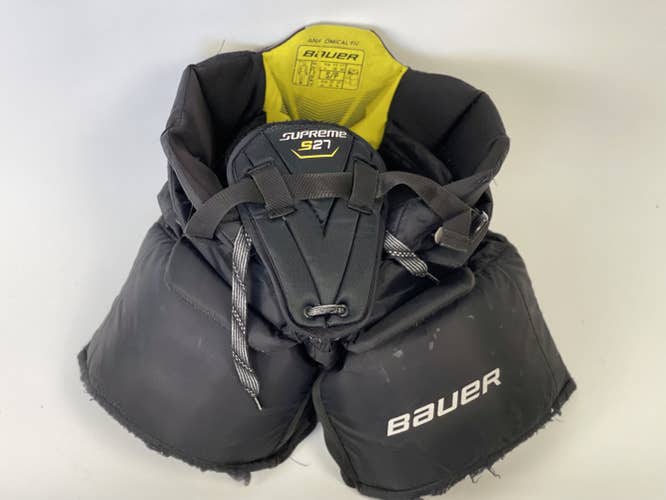 Black Junior Used Small Bauer Supreme S27 Goalie Pants
