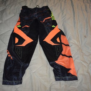 THOR Phase Vented Youth Motocross Pants, Black/White/Orange, Size 22