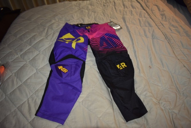 NEW - Answer Synchron WMX Racing Pants, Purple/Black/Pink, Size 14 - With Tags!