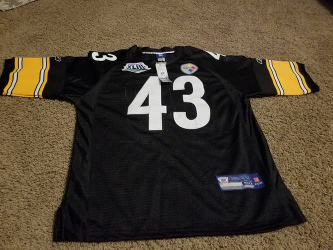OG Pittsburgh Steelers Polamalu Size 50 Reebok Jersey
