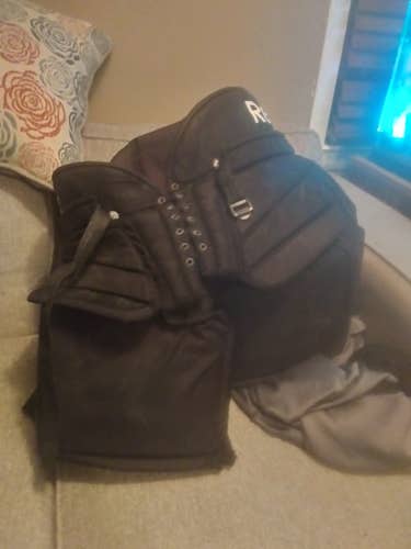 NEEDS TO GO Senior Used Medium Reebok 18k Hockey Goalie Pants Pro Stock