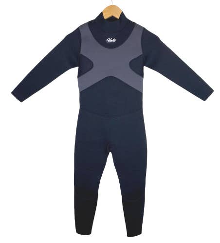 NEW Hevto Childs Full Wetsuit Kids Youth Size 12 Black/Gray 3/2