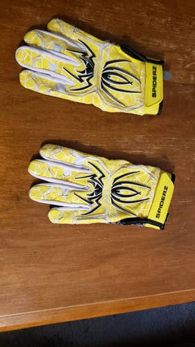 Yellow Used Large Batting Gloves