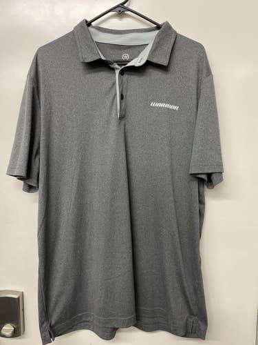 Warrior Hockey Performance Golf Polo Shirt Gray XL Extra Large