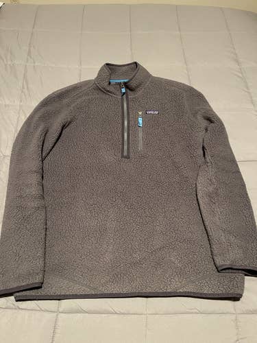 Patagonia High Pile Fleece 1/4 Zip - Gray Adult Men's XL - Lightly Used