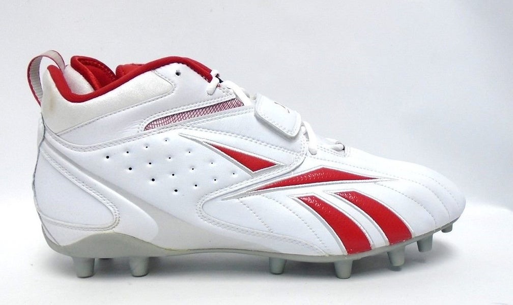 Reebok NFL Full Blitz Strap MP Red and White Football Cleats - Size 12.5