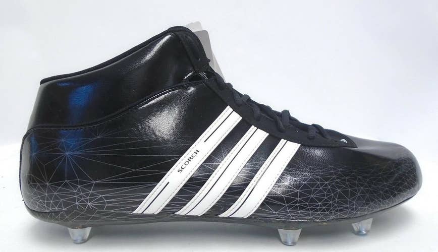 Adidas Scorch 7 D Mid Black and White Football Cleats - Size 12.5