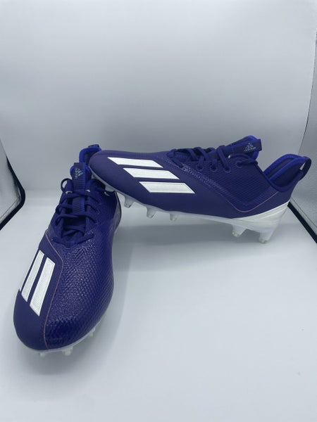 Adidas Men's Adizero Scorch Football Cleats Purple/White FX4253 Size 11