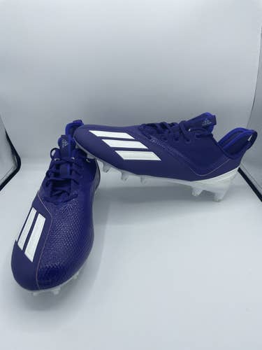 Adidas Men's Adizero Scorch Football Cleats Purple/White FX4253 Size 10.5