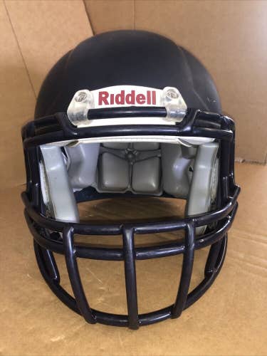 USED RIDDELL YOUTH EDGE FOOTBALL HELMET - MEDIUM - FLAT NAVY