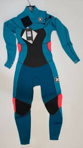 New $380 Women's Hurley Phantom 202 Fullsuit Wetsuit 2mm Blue Size 4