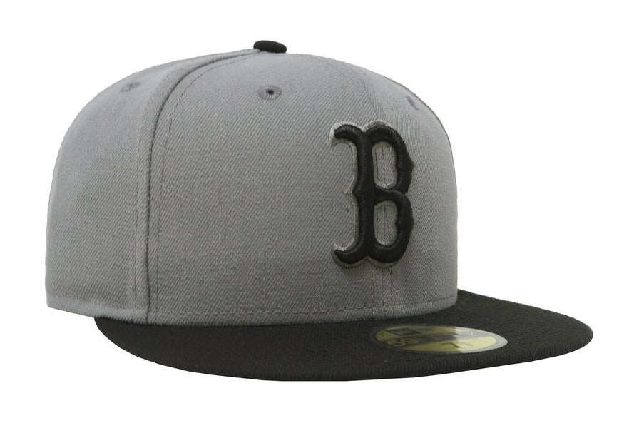 Boston Red Sox Storm Gray Black League Basic New Era 59FIFTY Fitted