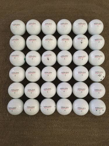 White Used Kirkland Signature Performance+ 36 Pack (3 Dozen) Balls