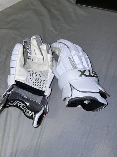 White New STX 12" Surgeon RZR Lacrosse Gloves