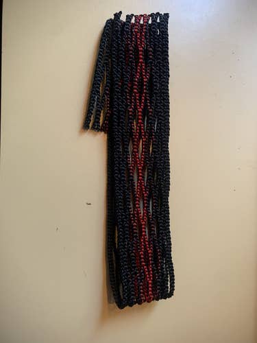 New The mesh dynasty BLACK RED 6 Diamond lacrosse mesh NEW