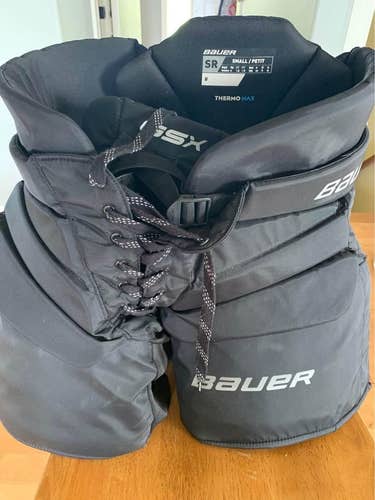 Black Senior Used Small Bauer GSX Hockey Goalie Pants