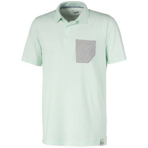 NEW Puma Cloudspun Champions Mist Green Golf Polo/Shirt Men's Medium (M)
