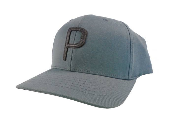 NEW Puma Rickie Fowler British Open P Lux 110 Quarry/Brown Leather Snapback Hat