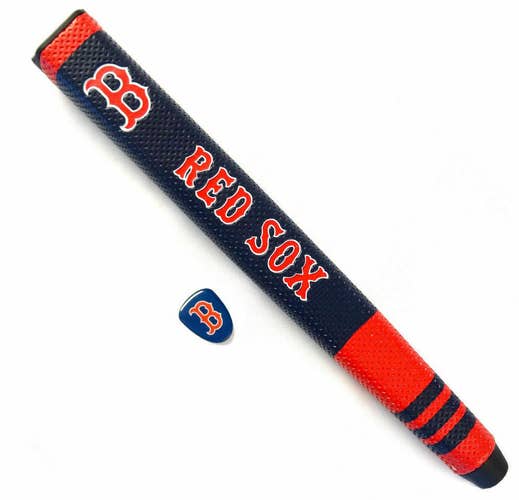 NEW Team Golf Boston Red Sox Navy Blue/Red Jumbo Putter Grip w/Ball Marker