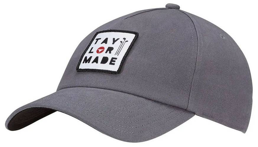 NEW 2021 TaylorMade Lifestyle 5 Panel Gray Adjustable Snapback Golf Hat/Cap