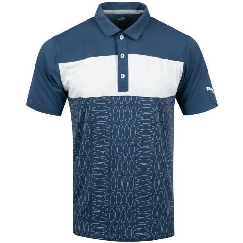 NEW Puma Turfs Up Dark Denim Golf Polo/Shirt Men's Medium (M)