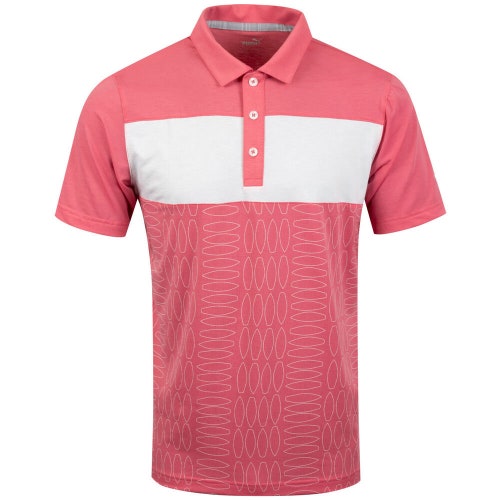 NEW Puma Turfs Up Rapture Rose Golf Polo/Shirt Men's Medium (M)