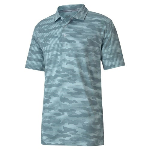 NEW Puma Cloudspun Camo Milky Blue Golf Polo/Shirt Men's Extra Large (XL)