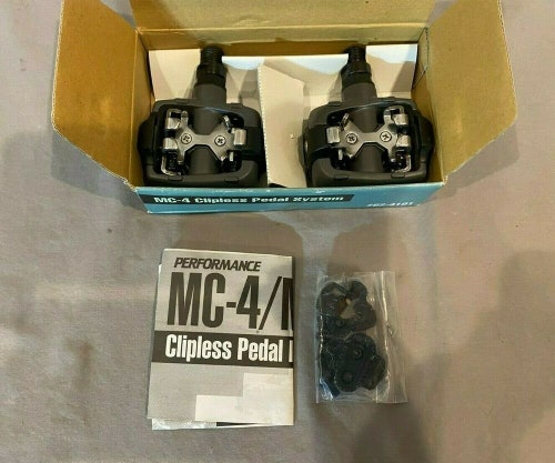 Performance Bicycle MC4 #62-4101 460g Clipless Cycling Bike Pedals w/Cleats NEW