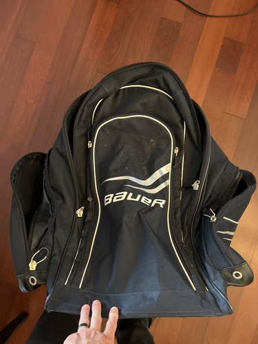 Bauer Premium Wheeled Backpack Bag Navy Blue