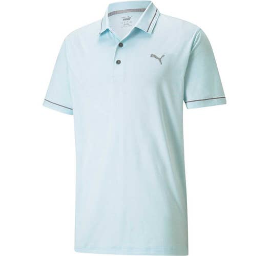 NEW Puma Cloudspun Monarch Blue Glow/Quiet Shade Golf Polo/Shirt Men's (XL)