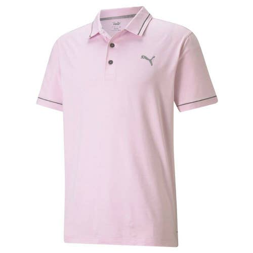 NEW Puma Cloudspun Monarch Pink/Quiet Shade Golf Polo/Shirt Men's Extra Large