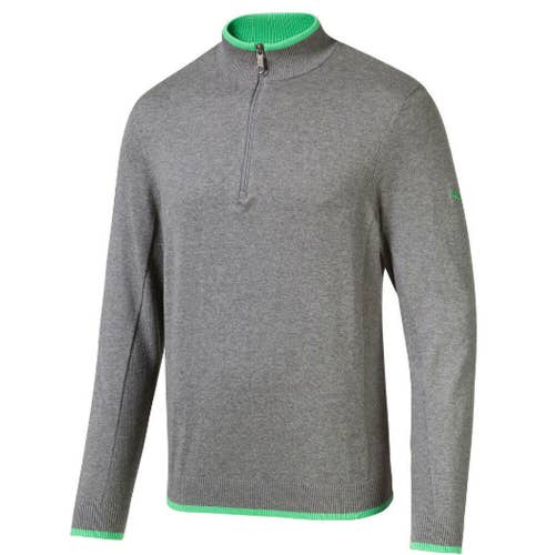 NEW Puma Dunluce ¼ Zip British Open Grey/Green Golf Jacket/Pullover Mens (XL)