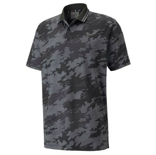 NEW Puma X Camouflage Puma Black Golf Polo/Shirt Mens Medium (M)