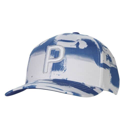 NEW Puma Paint P110 True Blue Snapback Golf Hat/Cap
