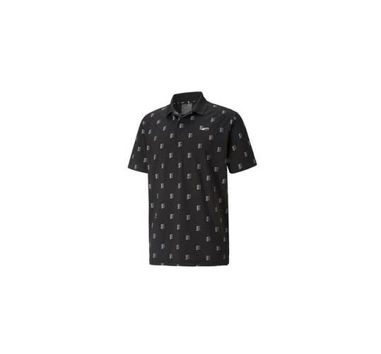 NEW Puma Masters Collection MATTR Moving Day Black Golf Polo Men's Large (L)