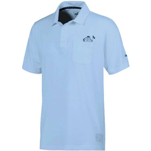 NEW Puma Slow Play Pocket Polo Blue Bell Golf Polo/Shirt Men's Extra Large (XL)