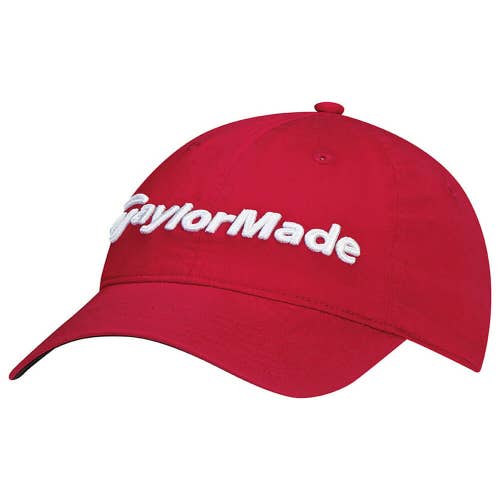 NEW TaylorMade Lifestyle Tradition Lite Red Adjustable Golf Hat/Cap
