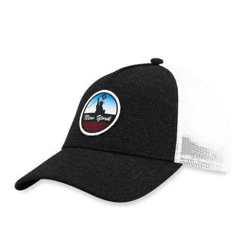 NEW Callaway Golf New York Trucker Black/White Adjustable Snapback Golf Hat/Cap
