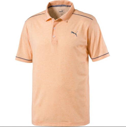NEW Puma Rancho Cantaloupe Heather Golf Polo/Shirt Men's Extra Large (XL)