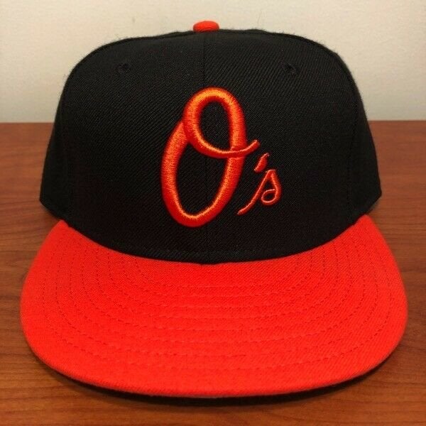 Baltimore Orioles Hat Baseball Cap Fitted 7 1/4 New Era Black MLB Vintage Retro